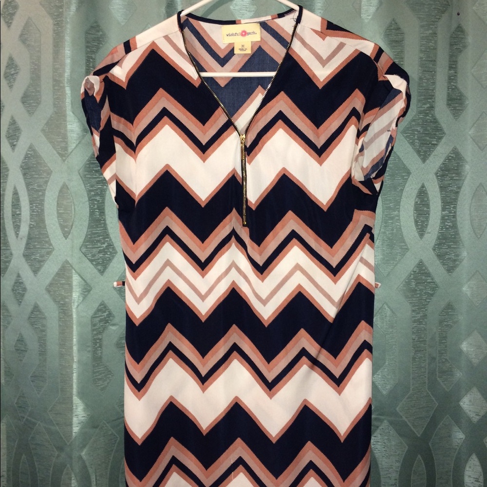 Chevron print dress